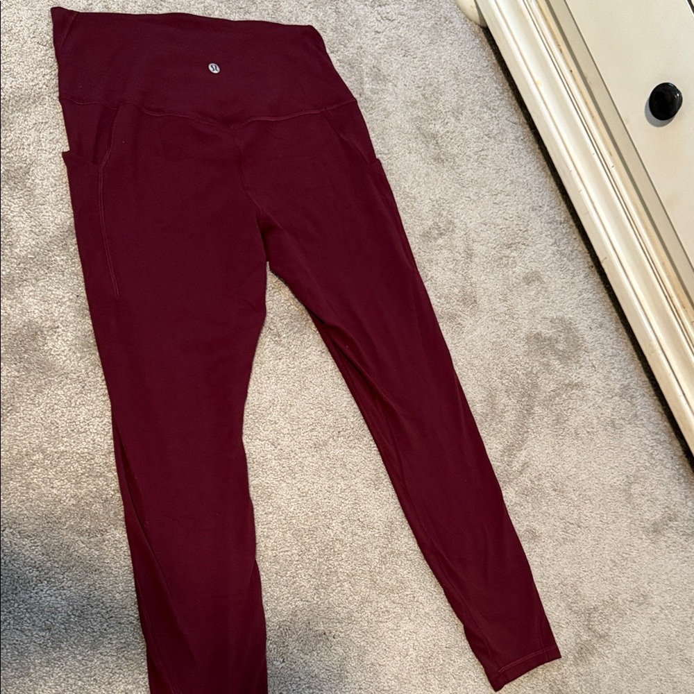 Lululemon Burgundy Leggings Align
